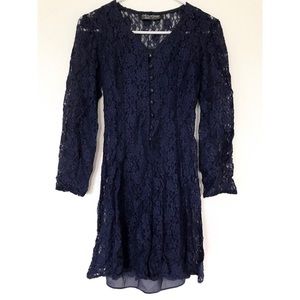 Vintage All That Jazz Blue Lace Dress